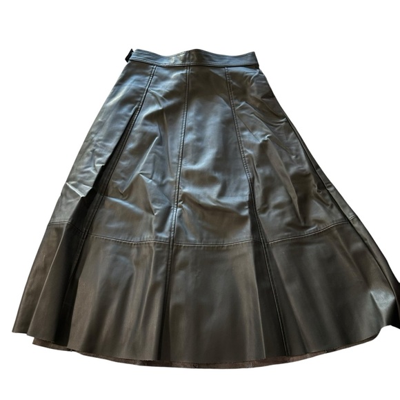H&M Dresses & Skirts - Black Pleather Midi Skirt